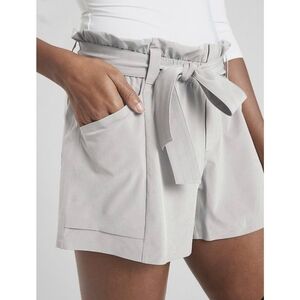 Athleta Skyline Paperbag Waist Gray Athletic Shorts